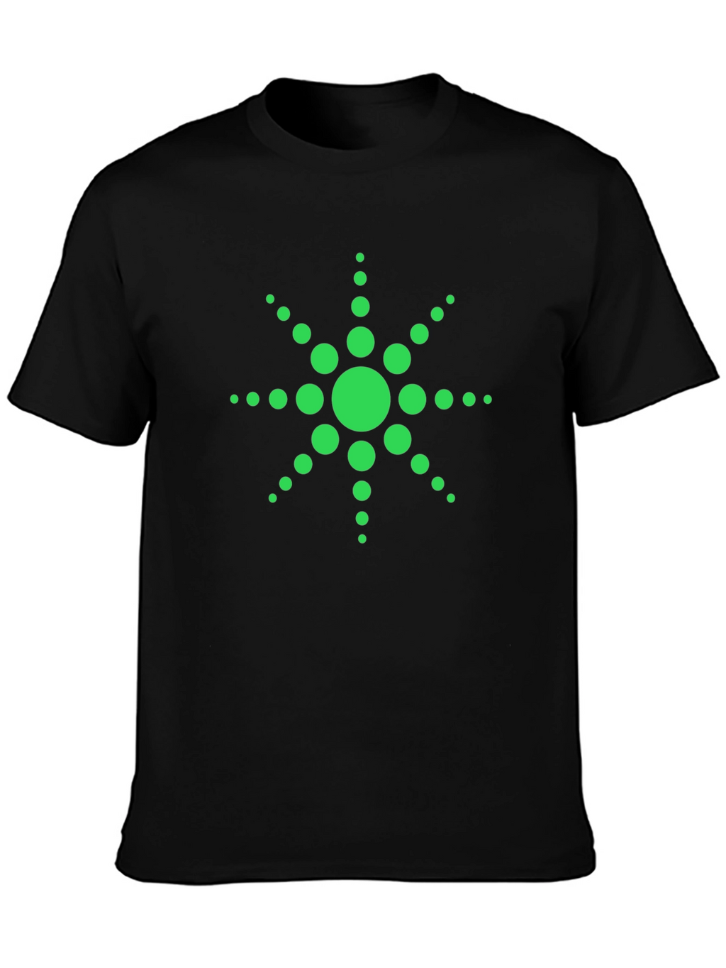 Green Dotted Starburst Graphic Tee