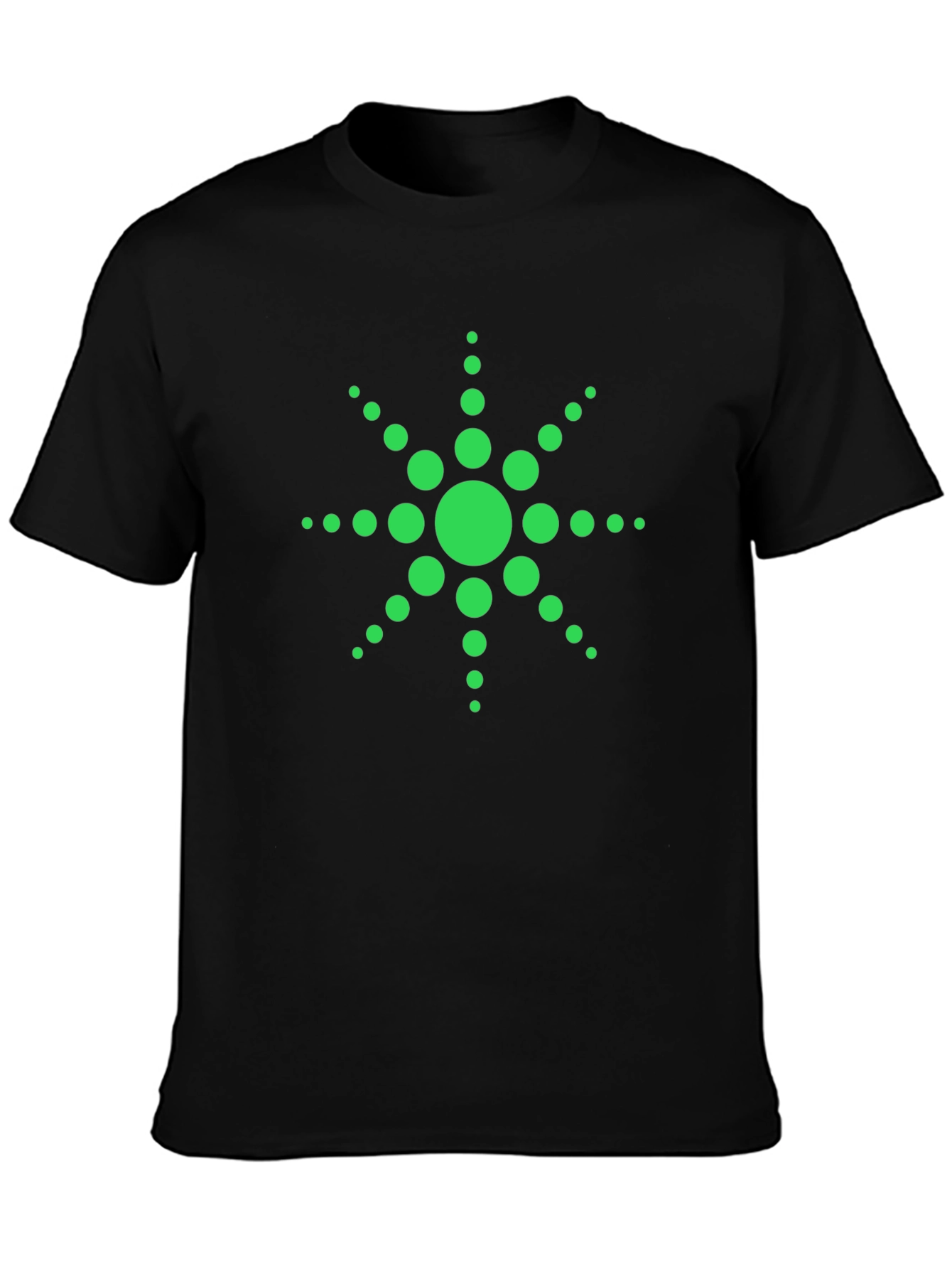 Green Dotted Starburst Graphic Tee