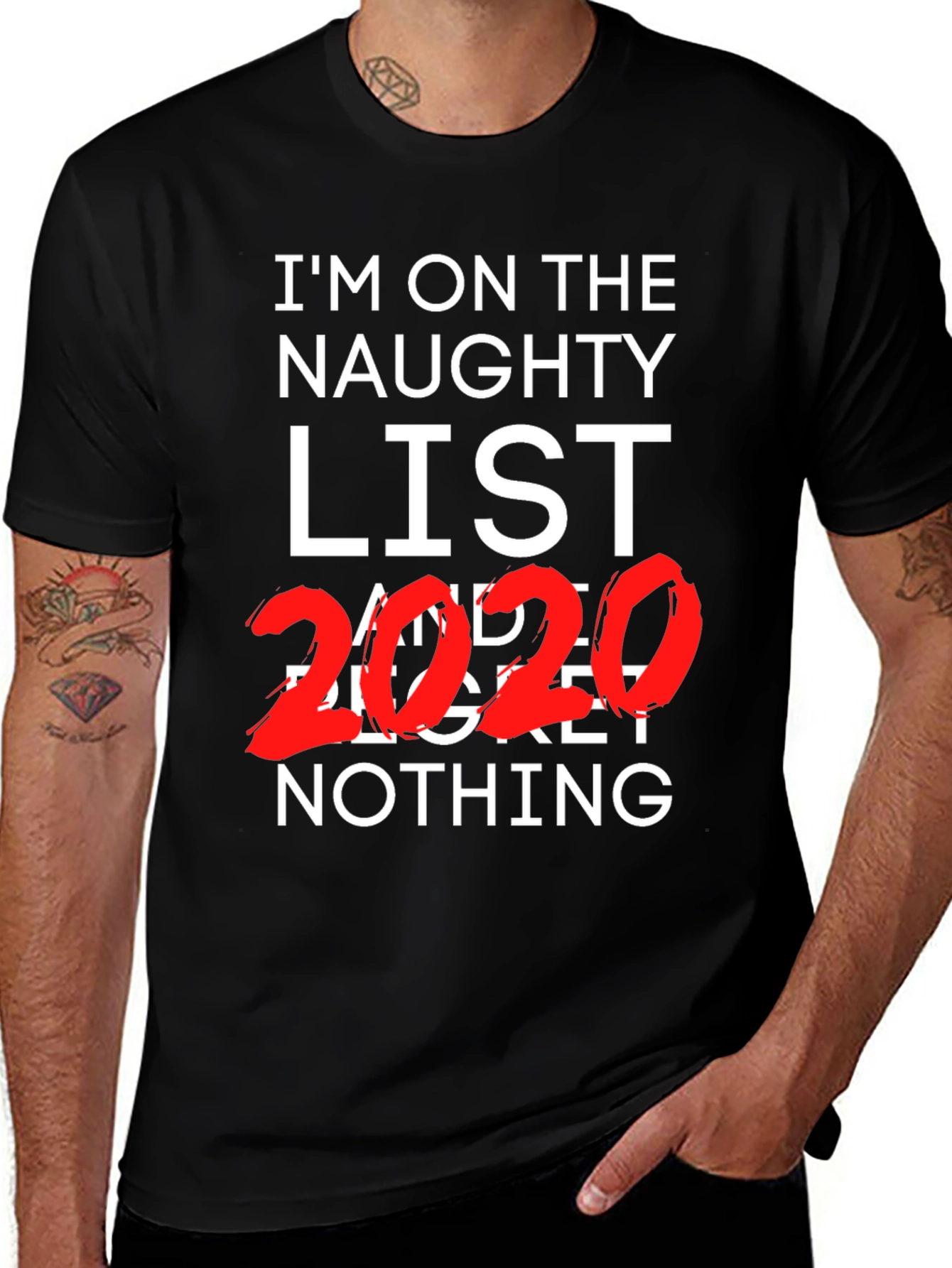 Naughty List 2020 T-Shirt - Funny Holiday Tee