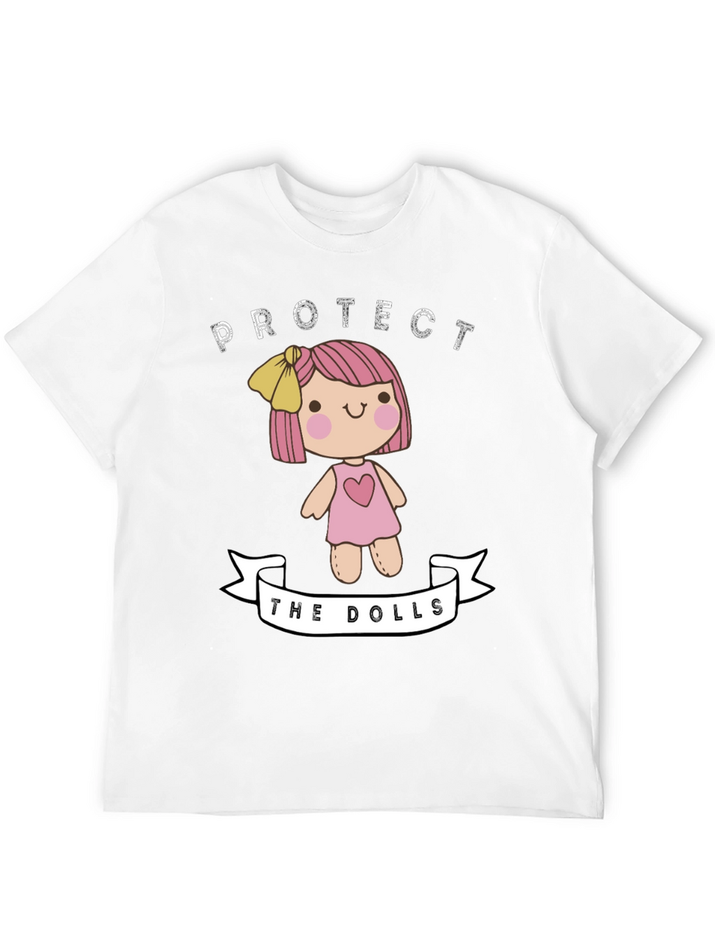 Protect the Dolls Graphic Tee - Black Cotton T-Shirt