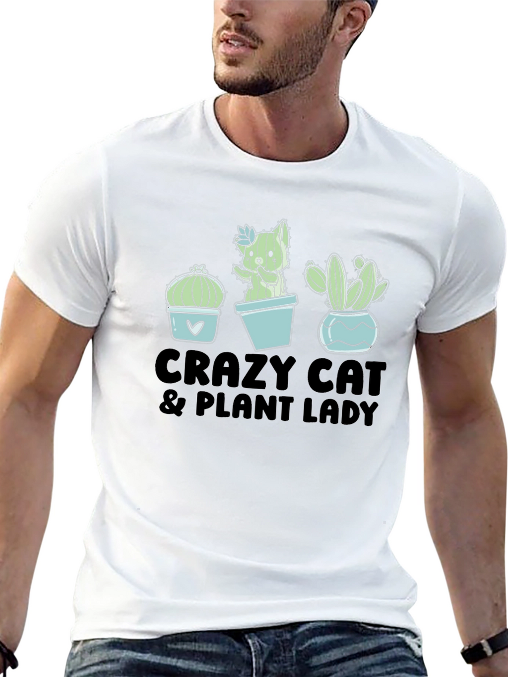 Crazy Cat Plant Lady Graphic Tee