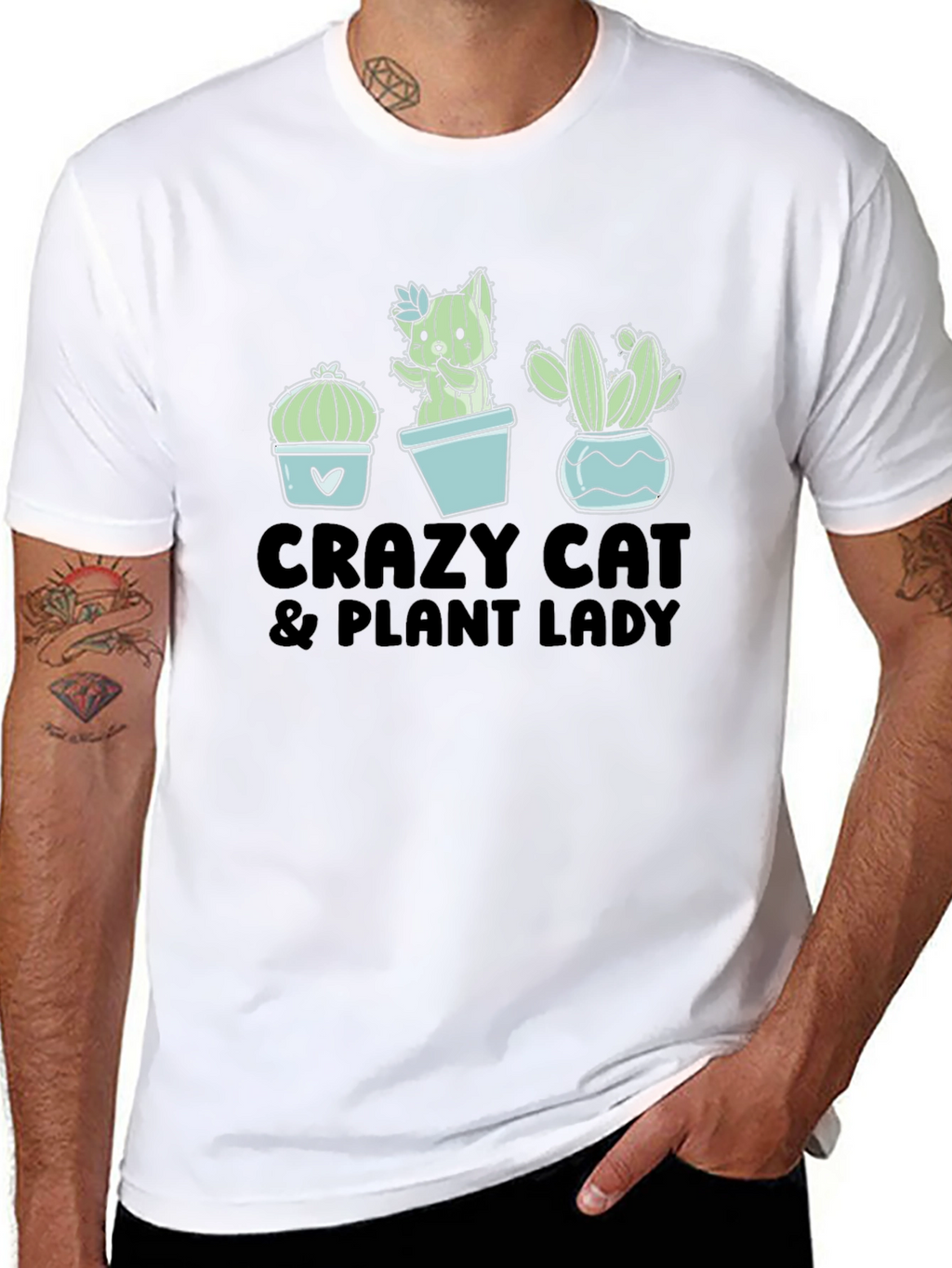 Crazy Cat Plant Lady Graphic Tee