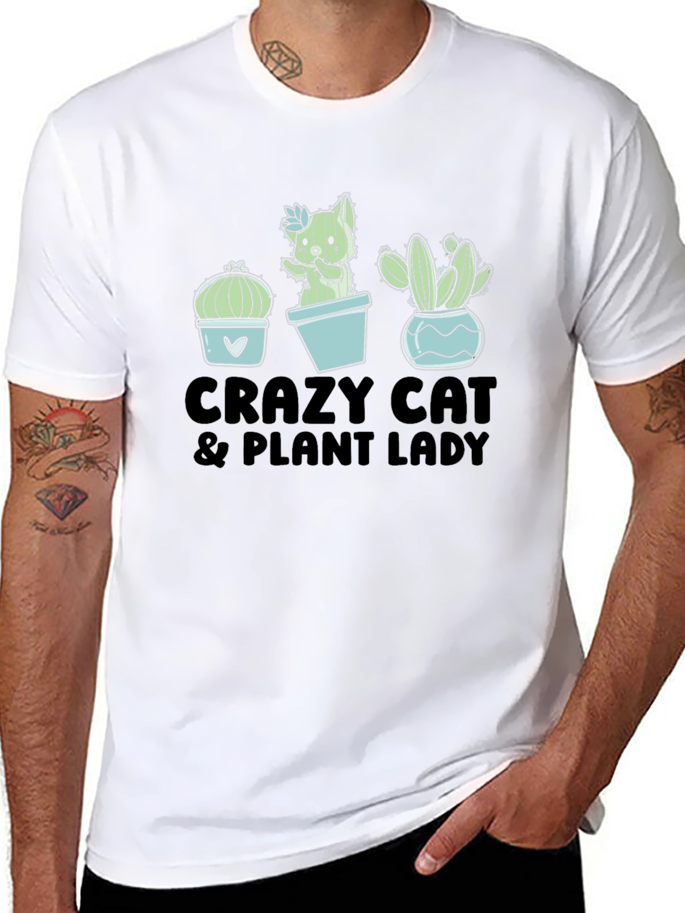 Crazy Cat Plant Lady Graphic Tee