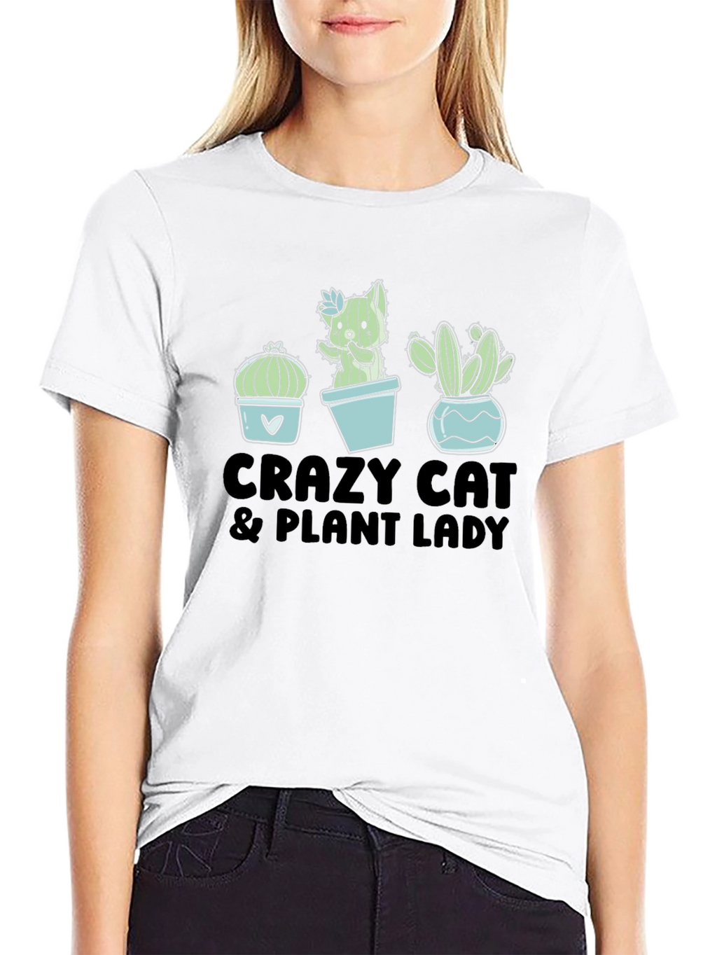 Crazy Cat Plant Lady Graphic Tee