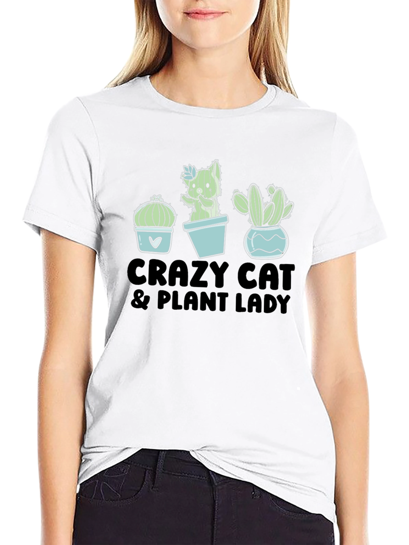 Crazy Cat Plant Lady Graphic Tee