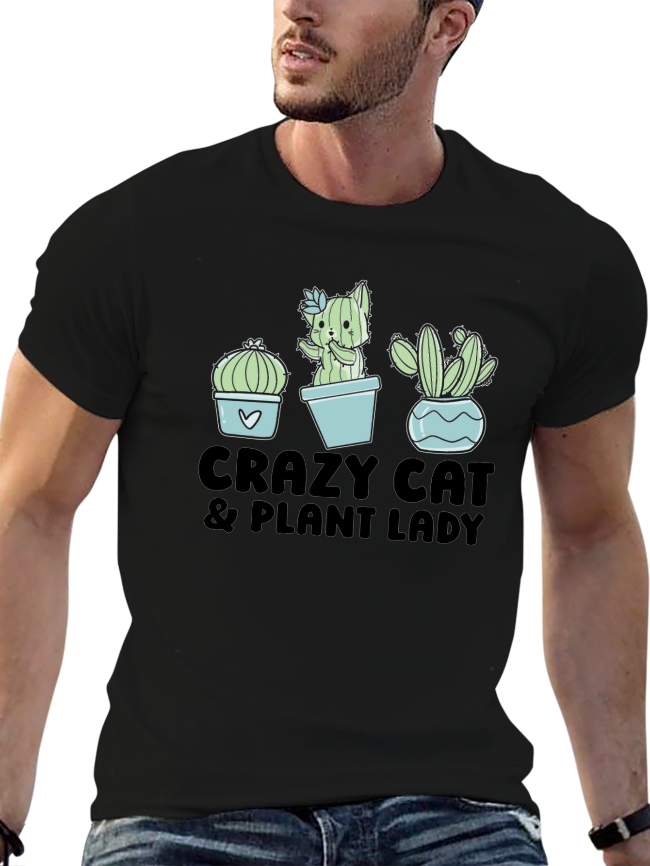 Crazy Cat Plant Lady Graphic Tee