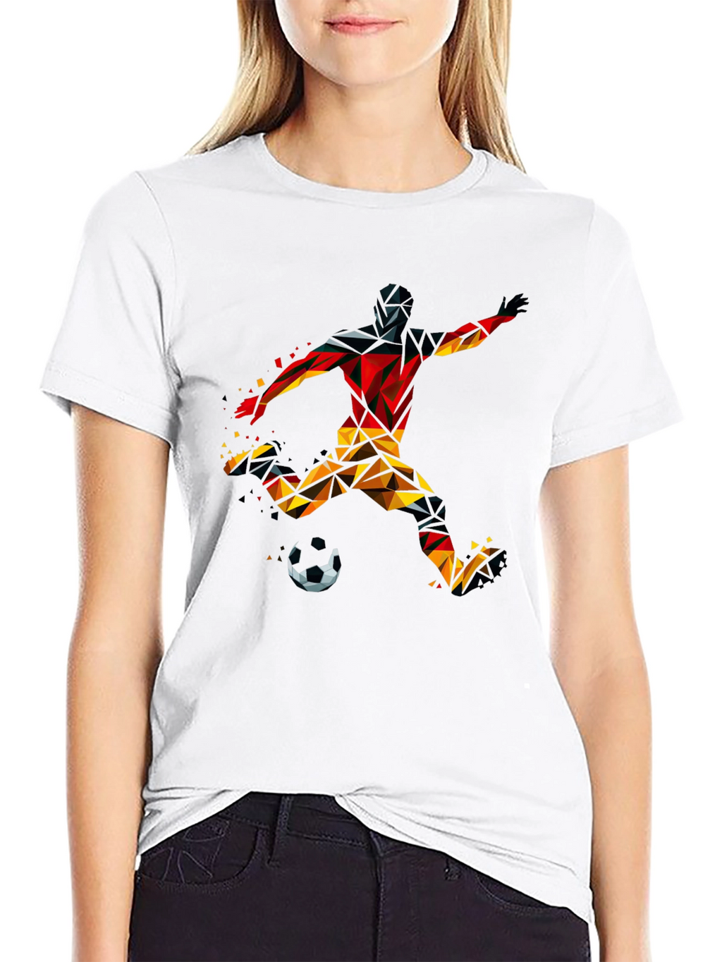 Geometric Soccer Player T-Shirt