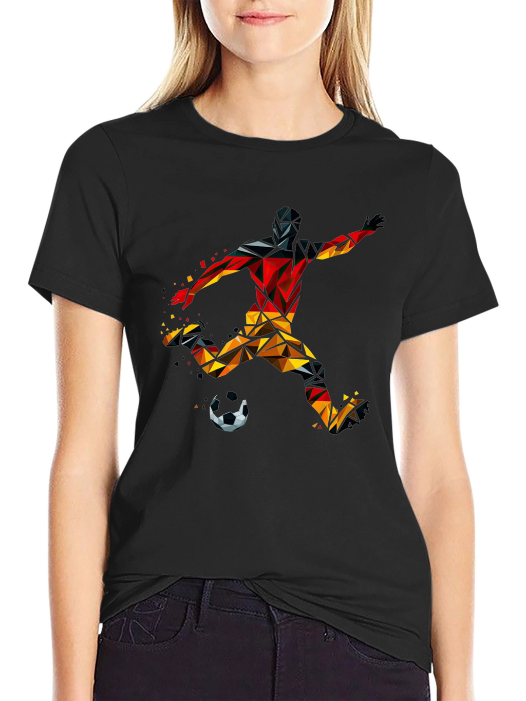 Geometric Soccer Player T-Shirt