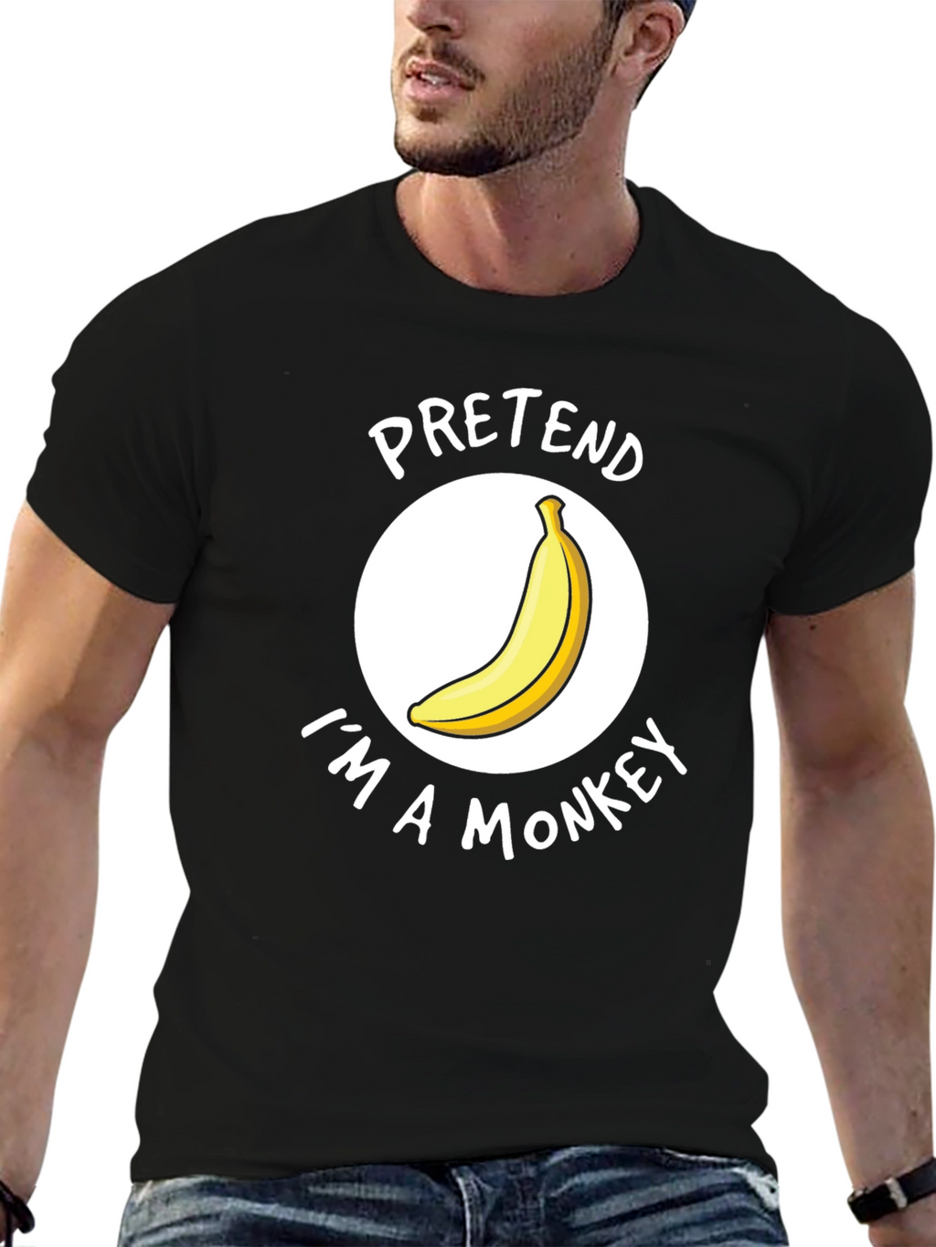 Pretend Im A Monkey T-Shirt - Funny Costume Tee