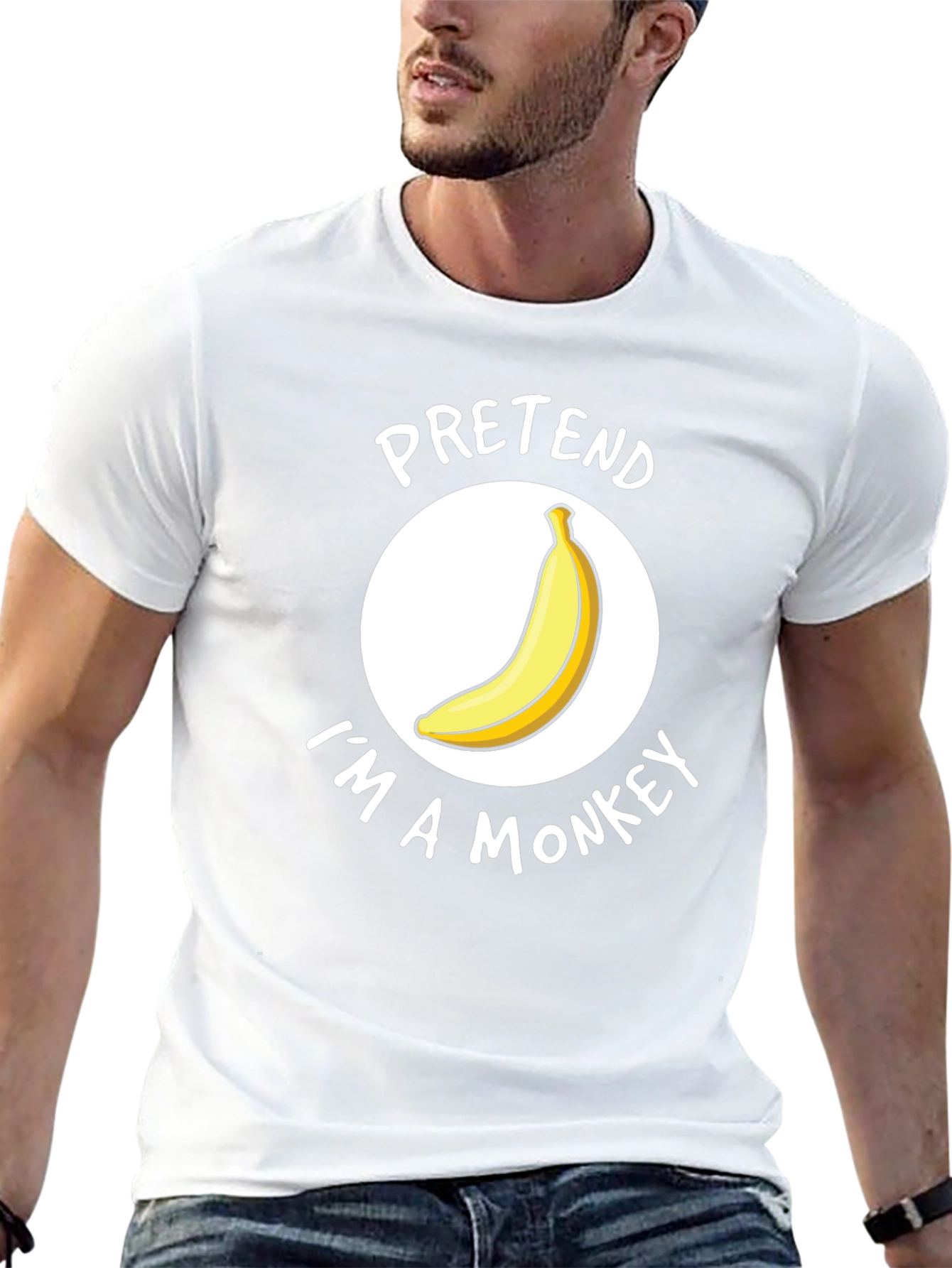 Pretend Im A Monkey T-Shirt - Funny Costume Tee