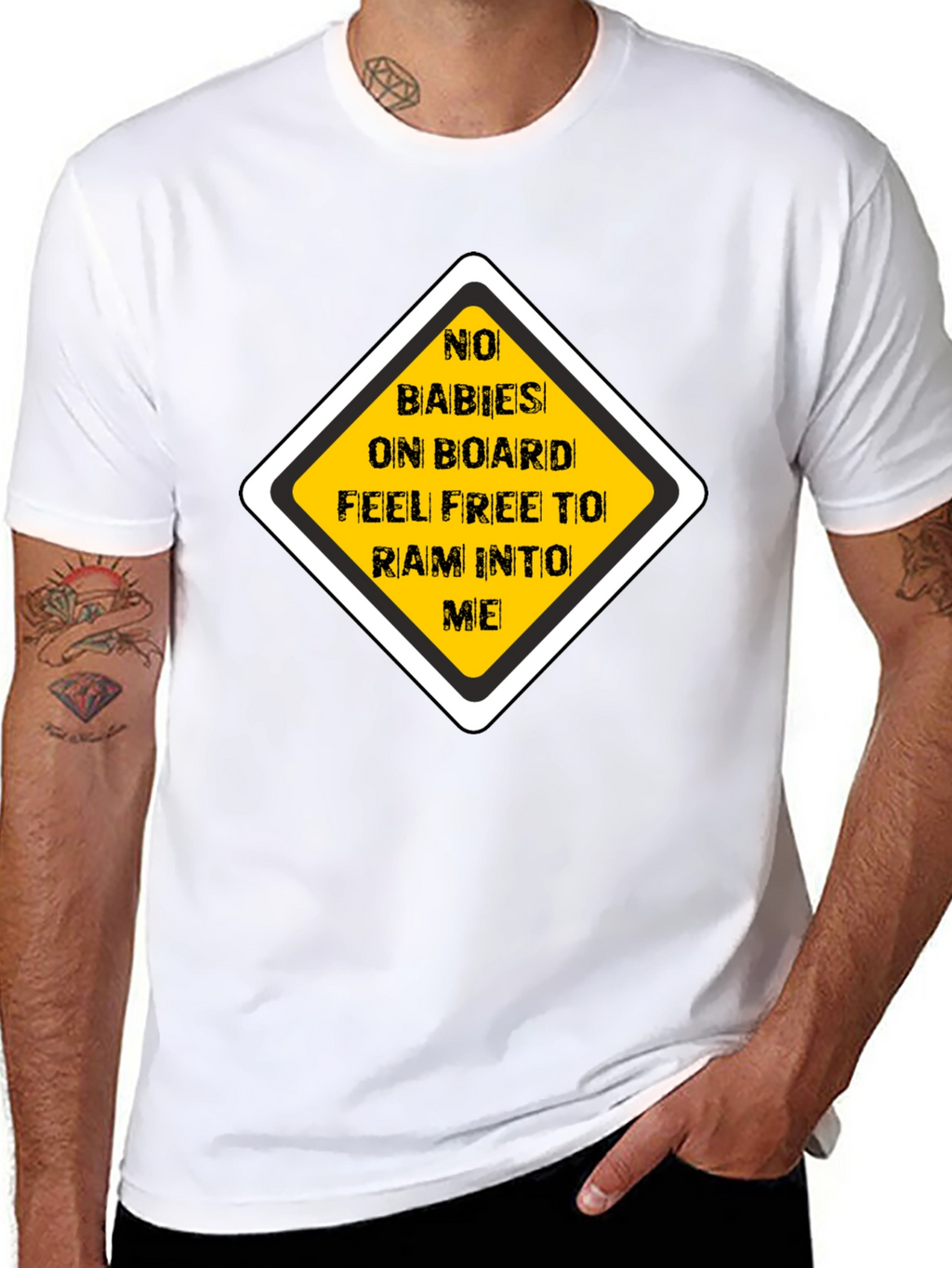 Funny No Babies on Board Graphic Tee