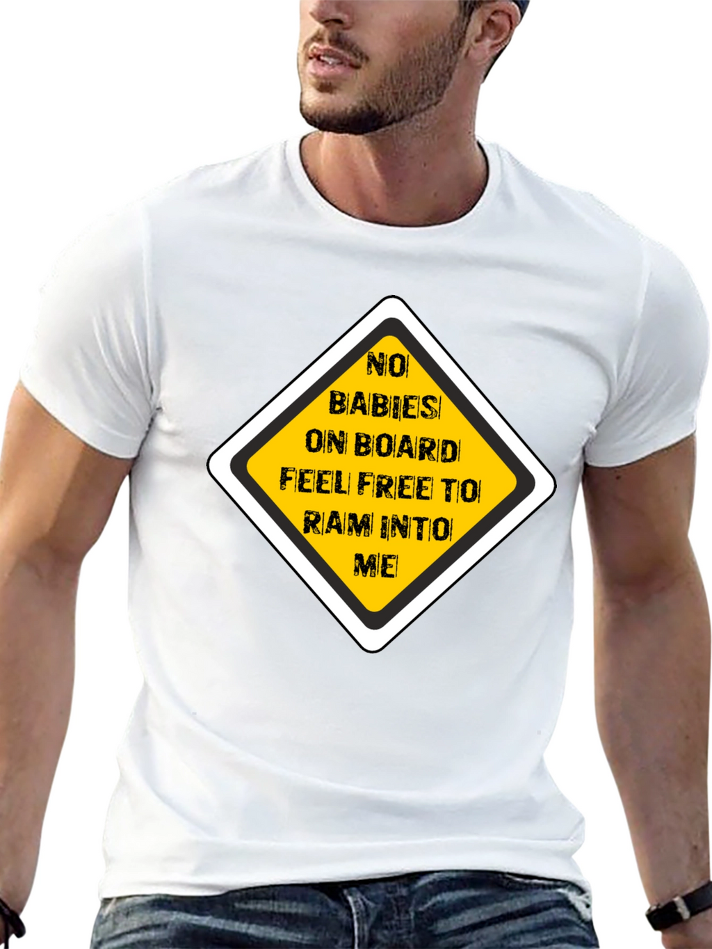 Funny No Babies on Board Graphic Tee