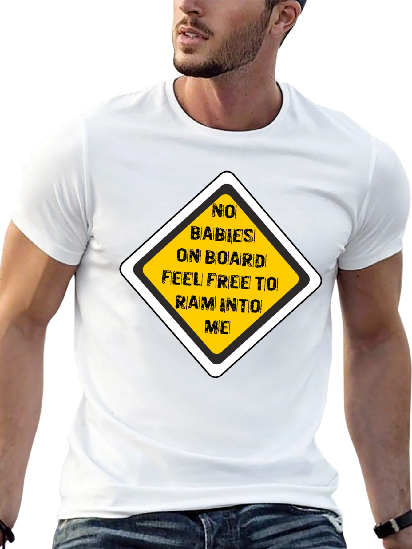 Funny No Babies on Board Graphic Tee