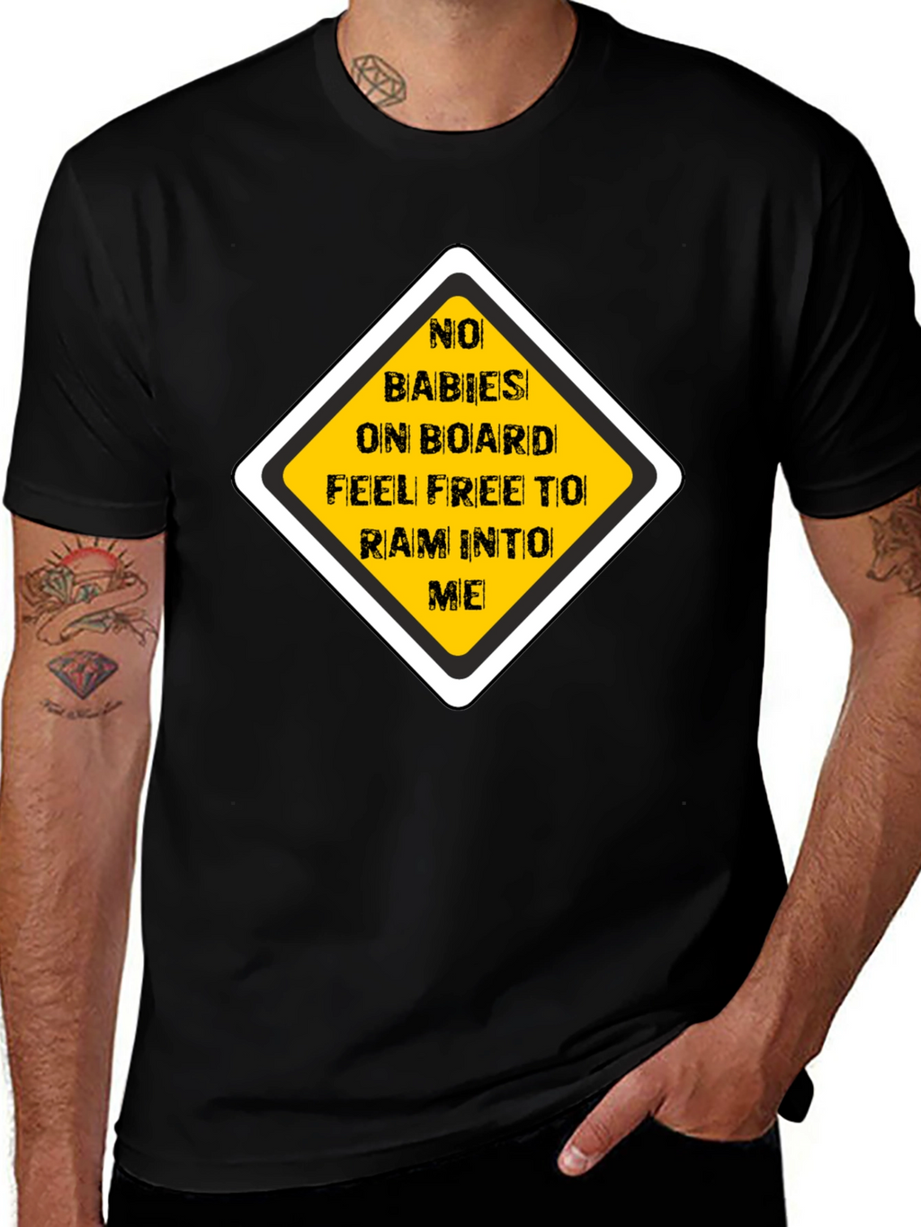 Funny No Babies on Board Graphic Tee