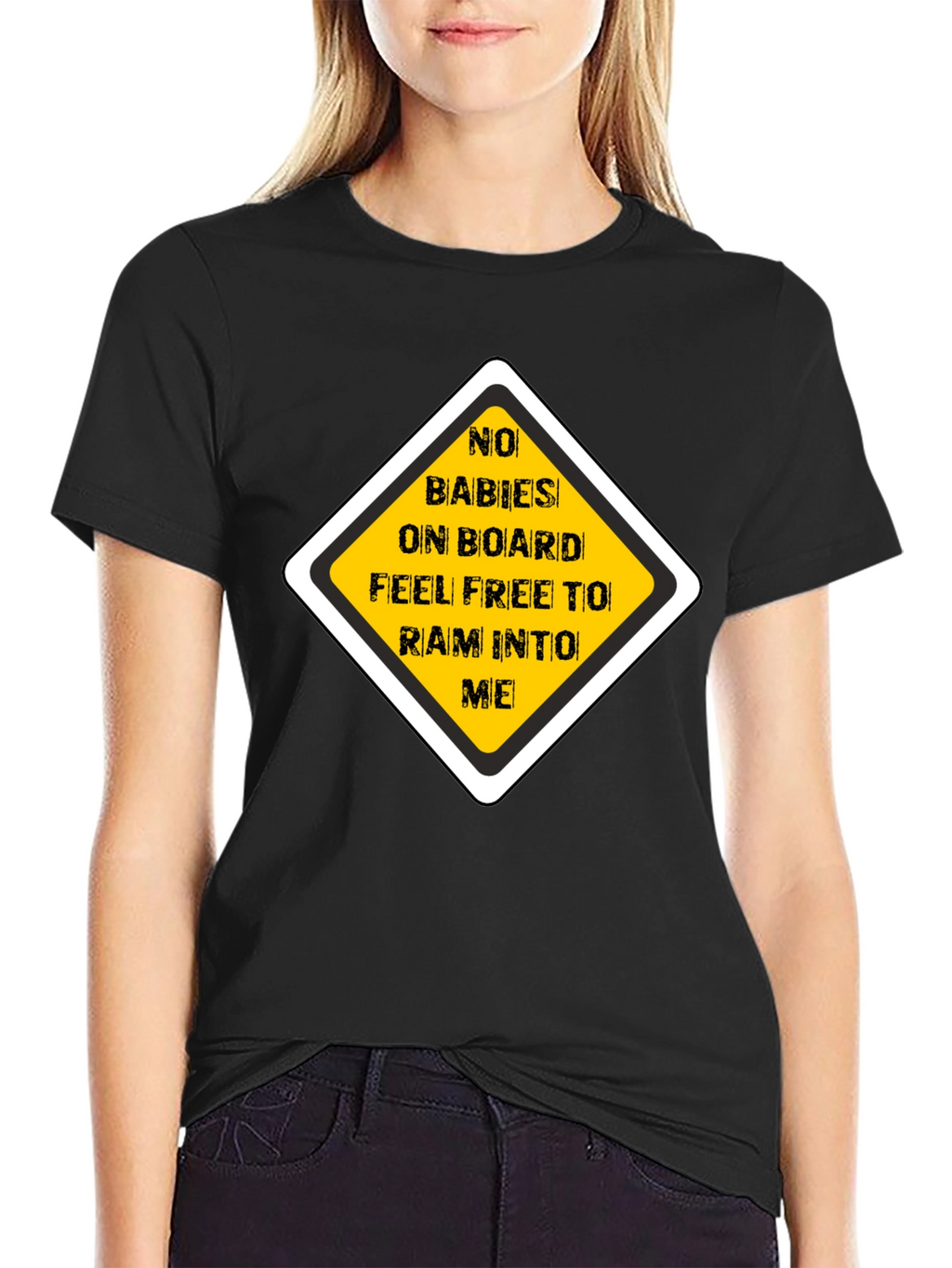 Funny No Babies on Board Graphic Tee