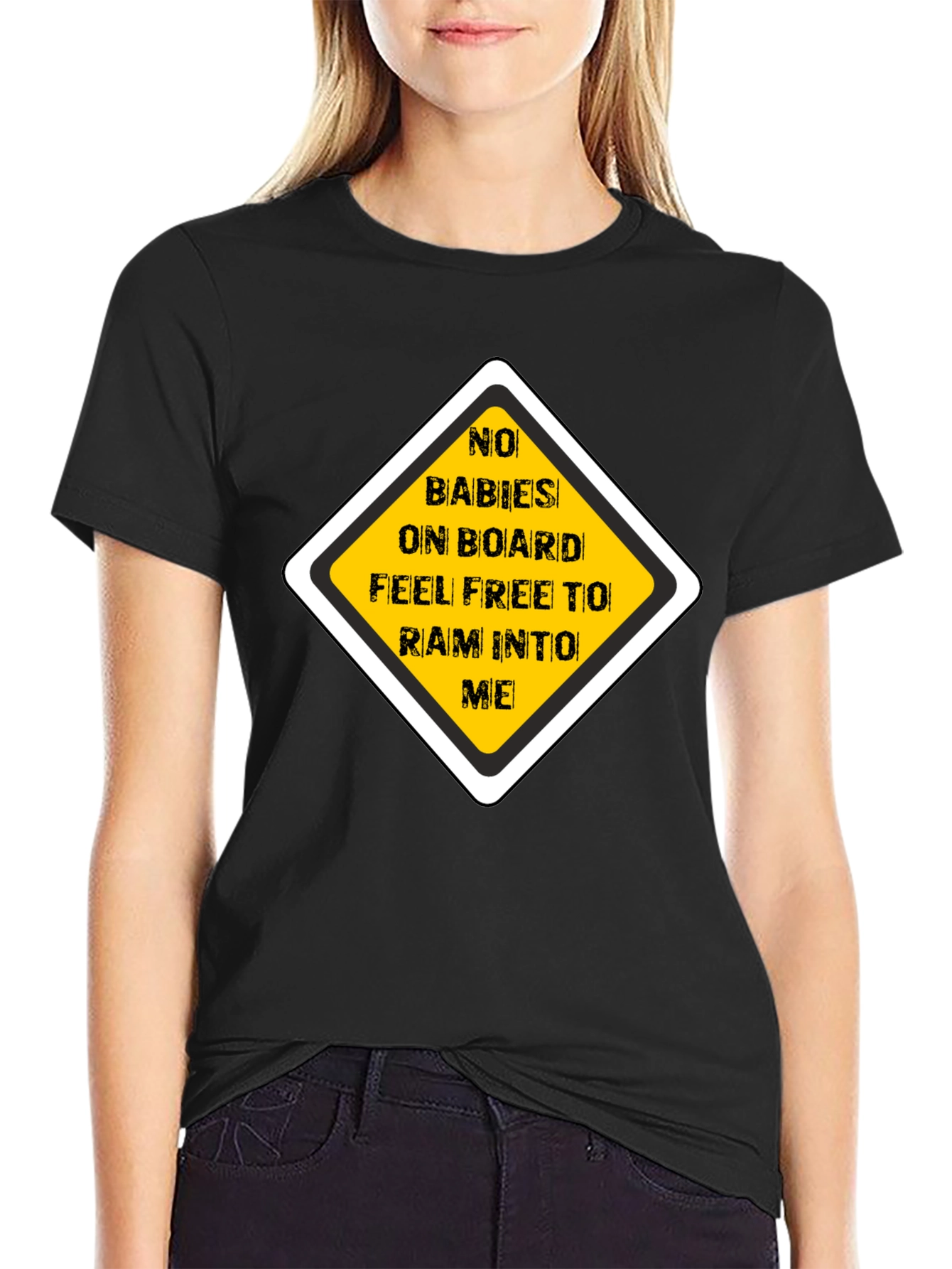 Funny No Babies on Board Graphic Tee