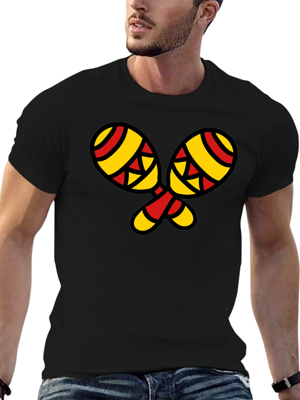 Maracas Graphic T-Shirt - Stylish Music Lover Tee