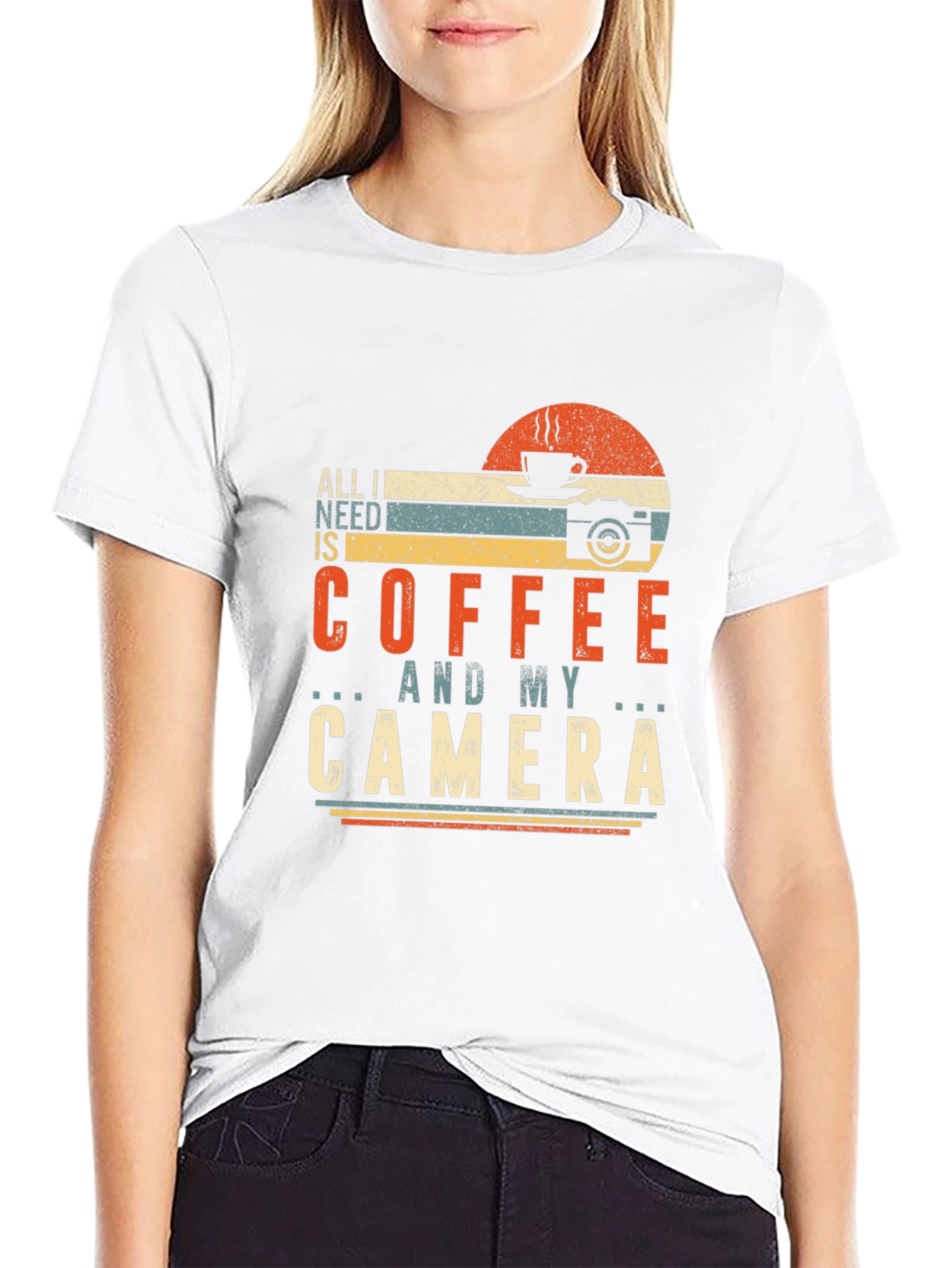 Coffee and Camera Graphic Tee - Photographer Gift