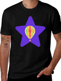 Hot Air Balloon Star Graphic T-Shirt