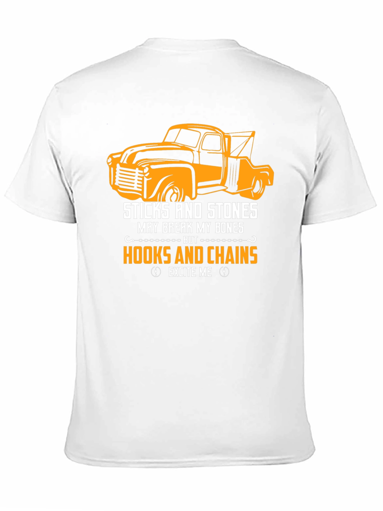 Truck & Hooks T-Shirt: Sticks and Stones Excite Me