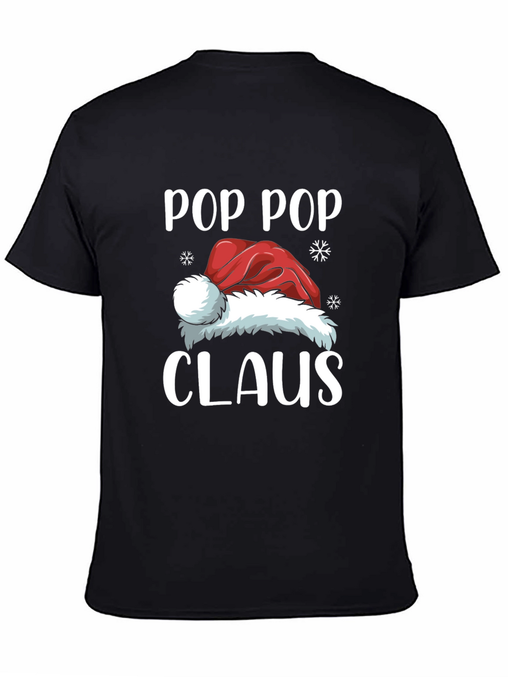 Pop Pop Claus Santa Hat Christmas T-Shirt