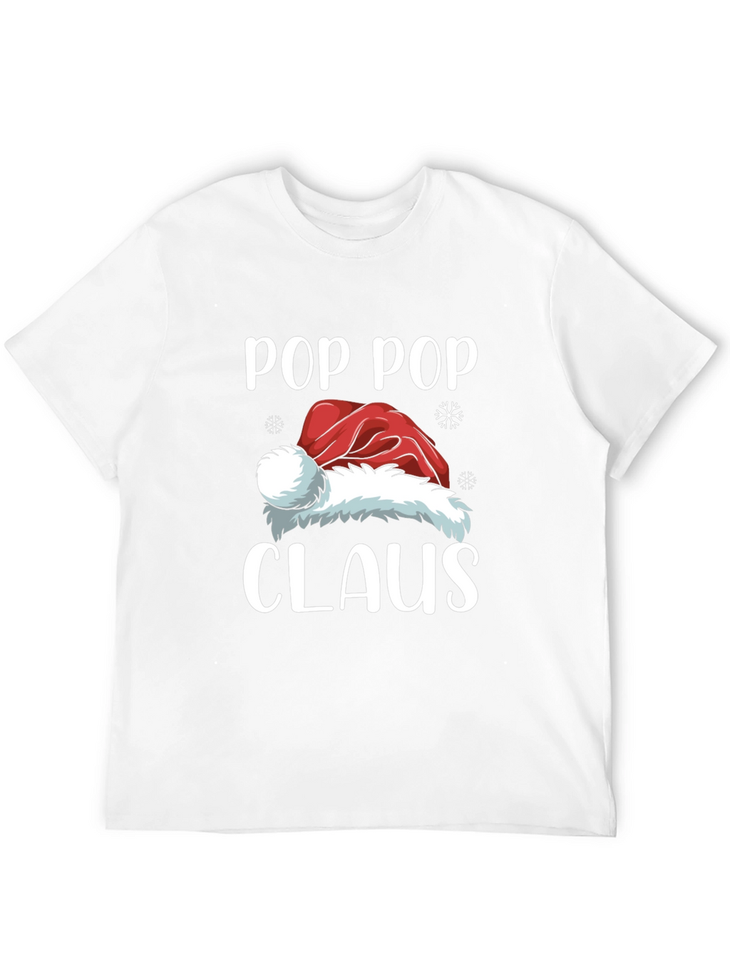 Pop Pop Claus Santa Hat Christmas T-Shirt