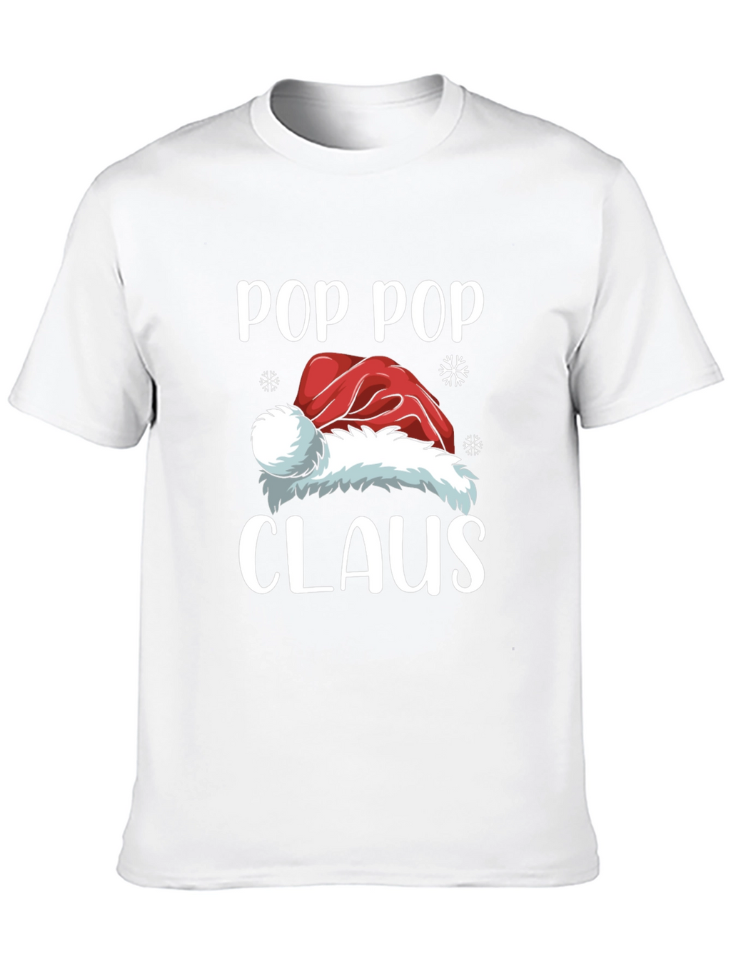 Pop Pop Claus Santa Hat Christmas T-Shirt