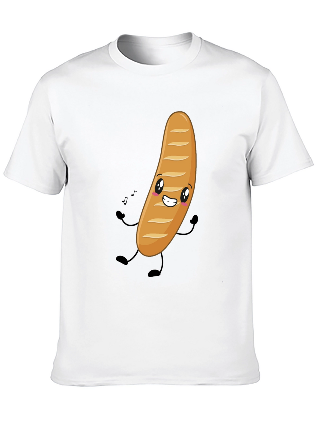 Funny Bread Cartoon Graphic T-Shirt