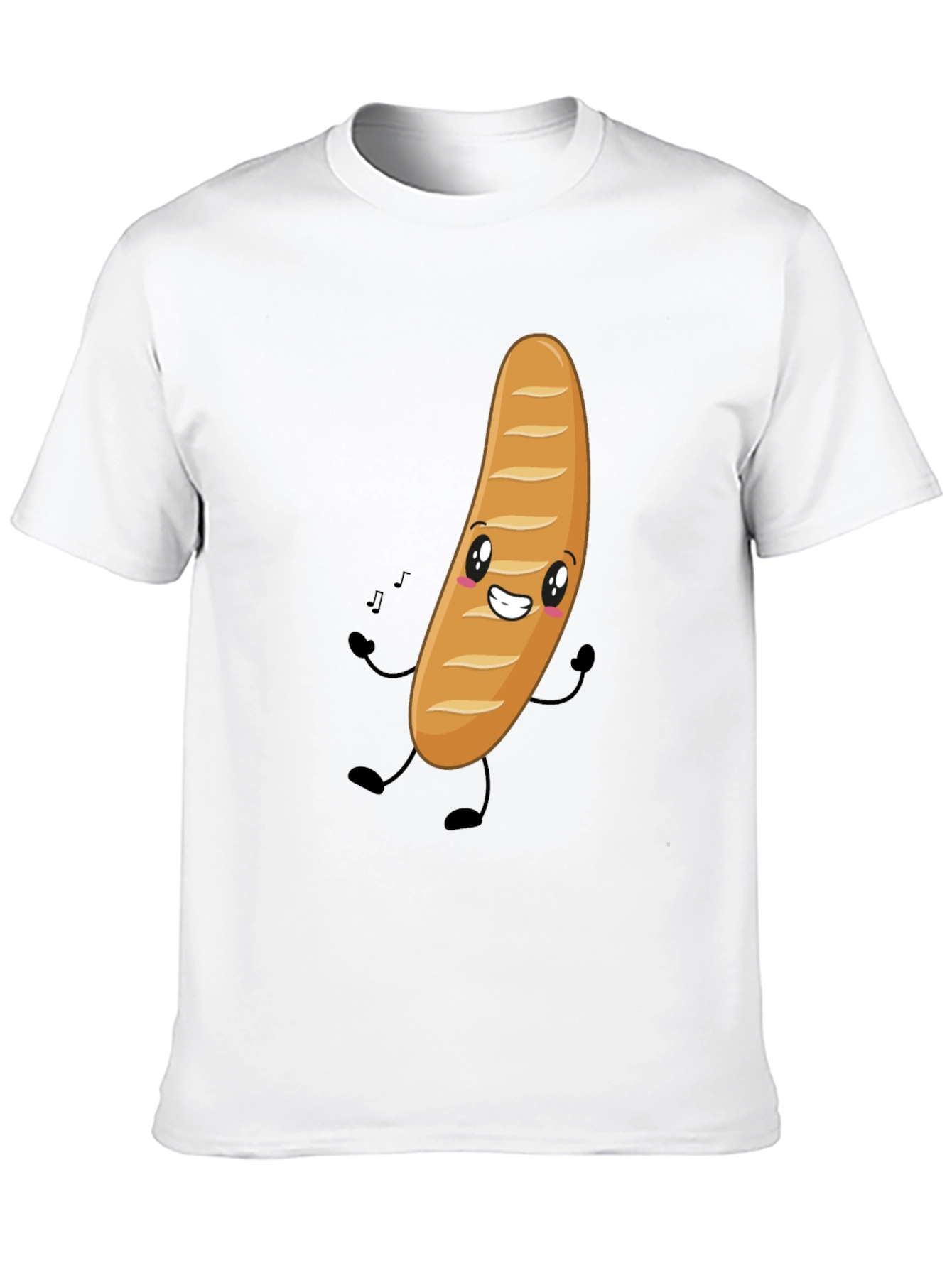 Funny Bread Cartoon Graphic T-Shirt