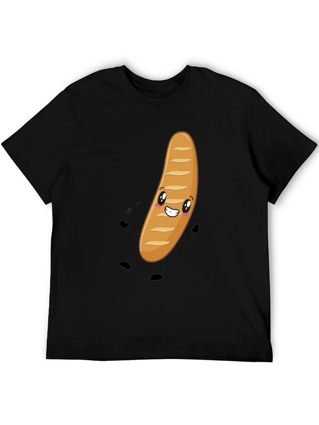 Funny Bread Cartoon Graphic T-Shirt