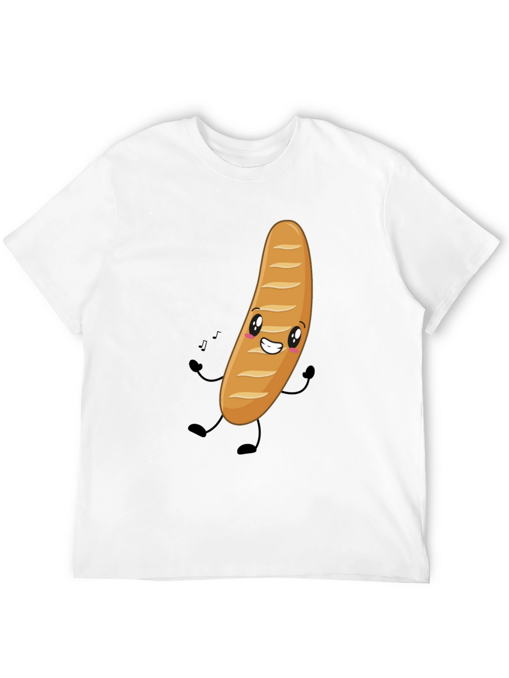 Funny Bread Cartoon Graphic T-Shirt