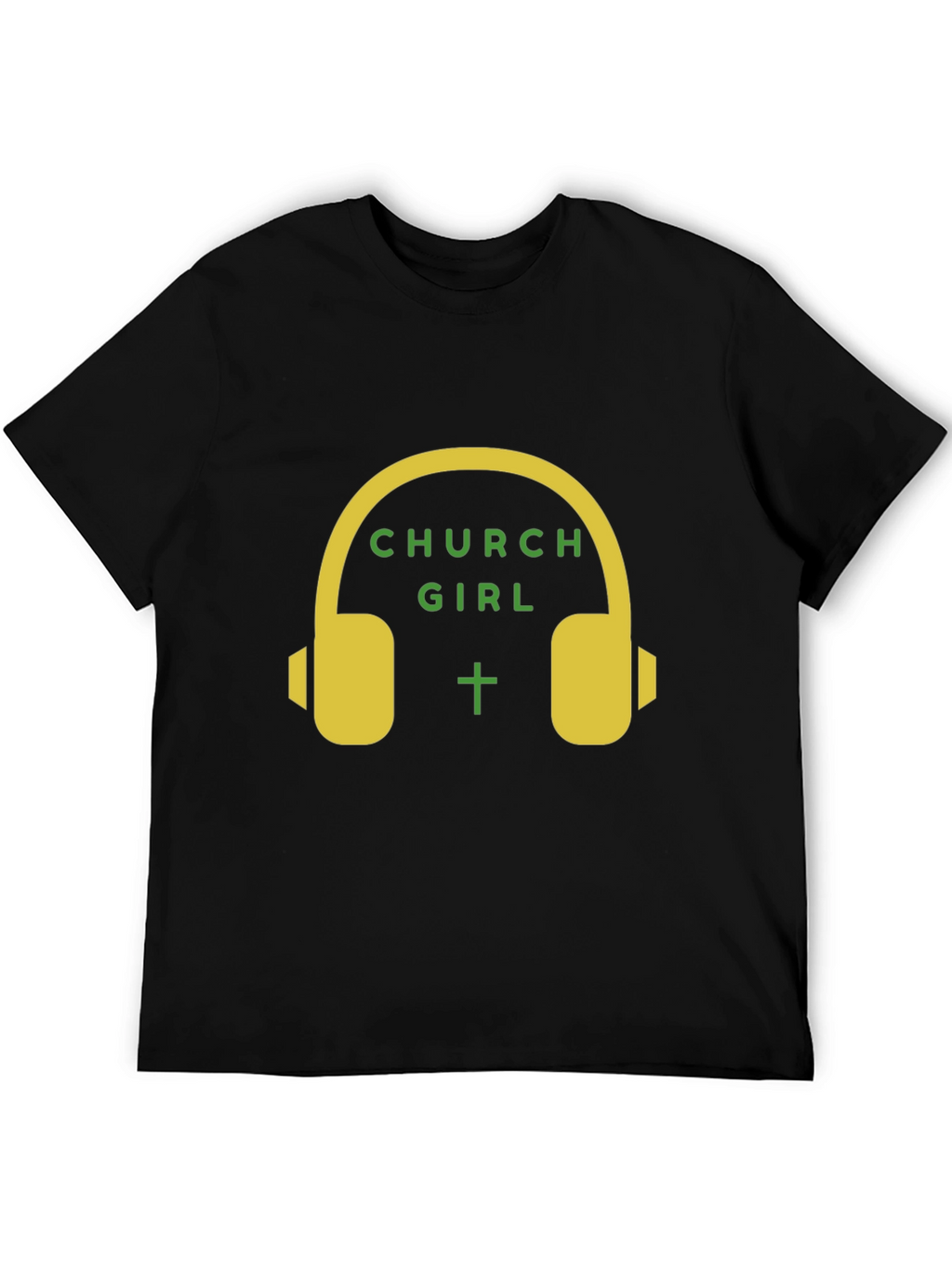 Church Girl Headphone Graphic T-Shirt