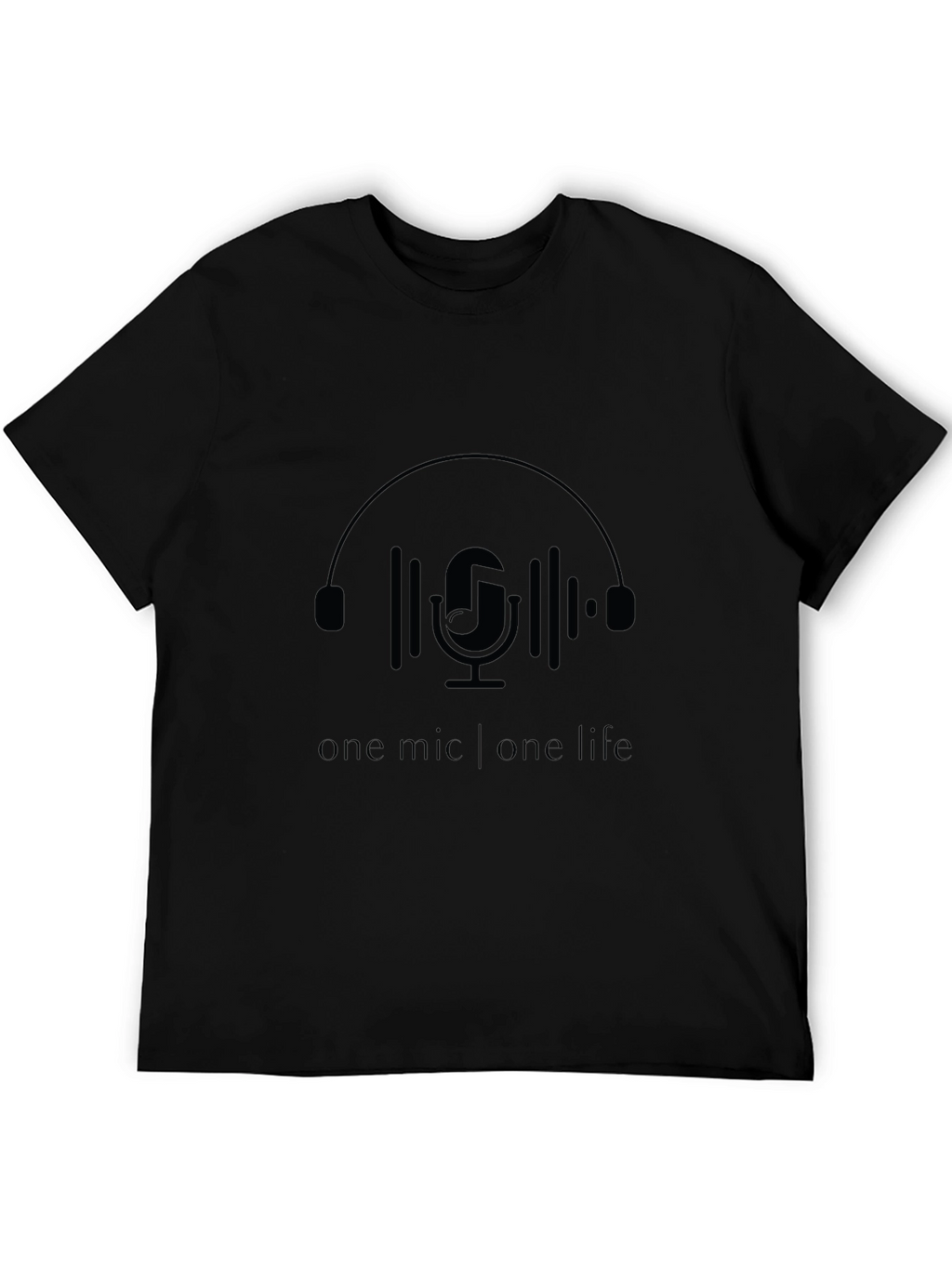 One Mic One Life Black Graphic Tee