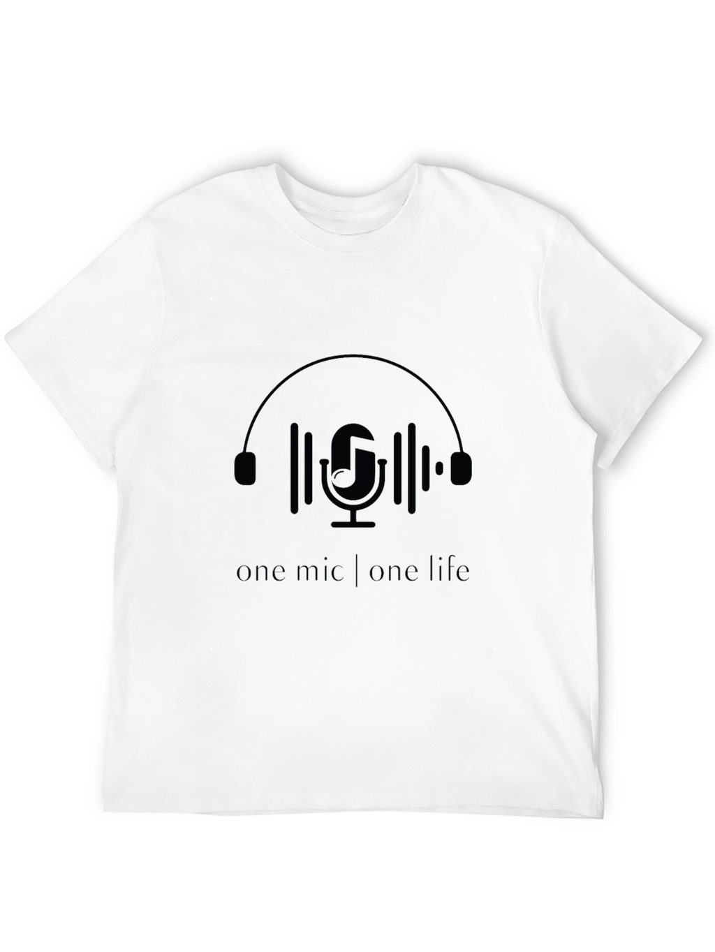 One Mic One Life Black Graphic Tee