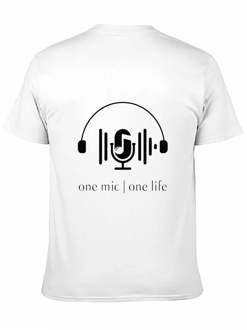 One Mic One Life Black Graphic Tee