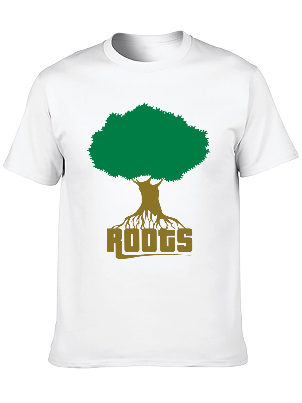 Roots Tree Graphic Tee - Black Cotton T-Shirt