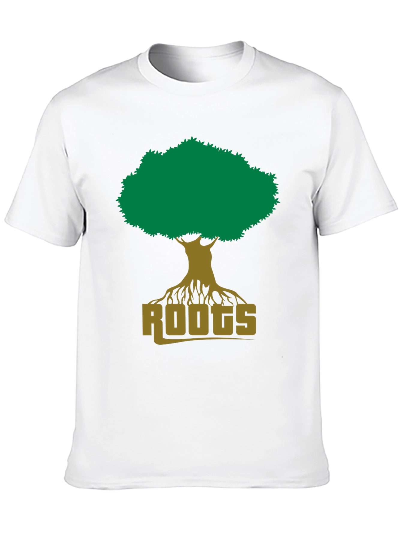 Roots Tree Graphic Tee - Black Cotton T-Shirt