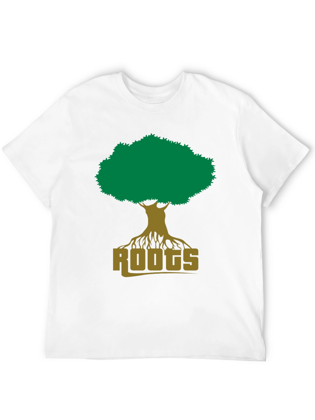 Roots Tree Graphic Tee - Black Cotton T-Shirt
