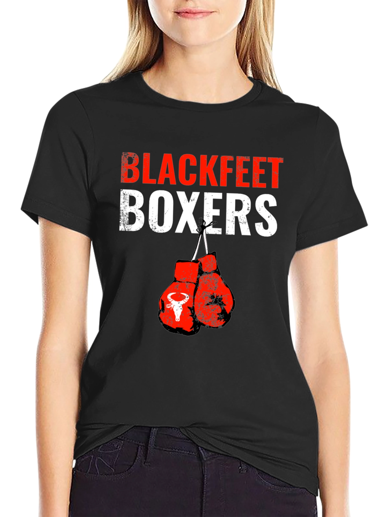 Blackfeet Boxers Graphic Print T-Shirt