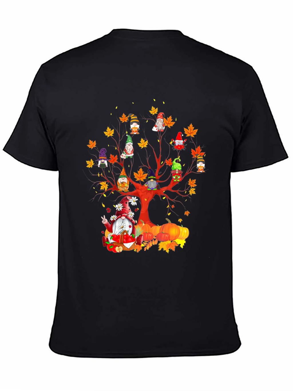 Fall Gnomes T-Shirt - Autumn Harvest Tree Design