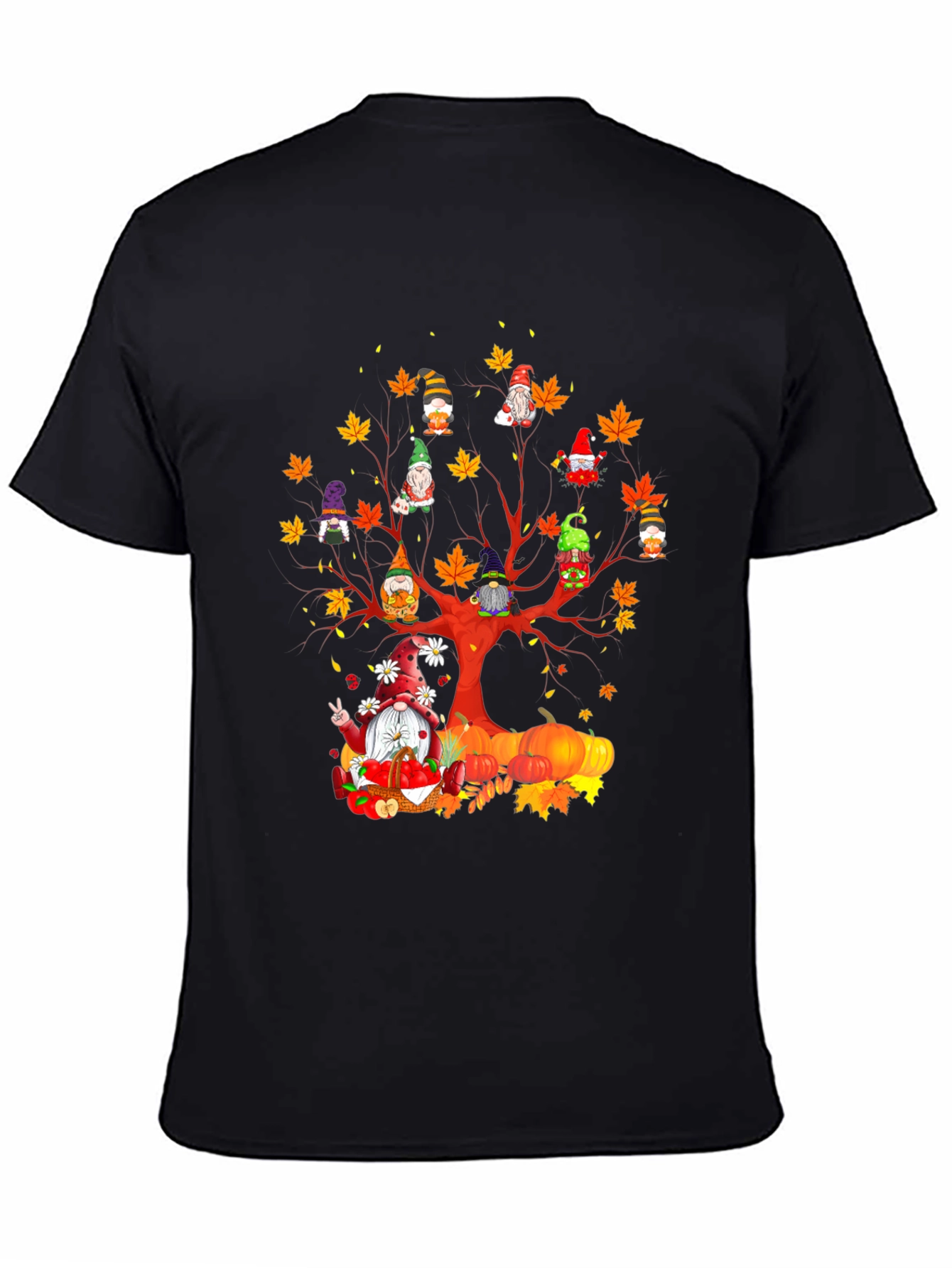 Fall Gnomes T-Shirt - Autumn Harvest Tree Design