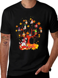 Fall Gnomes T-Shirt - Autumn Harvest Tree Design