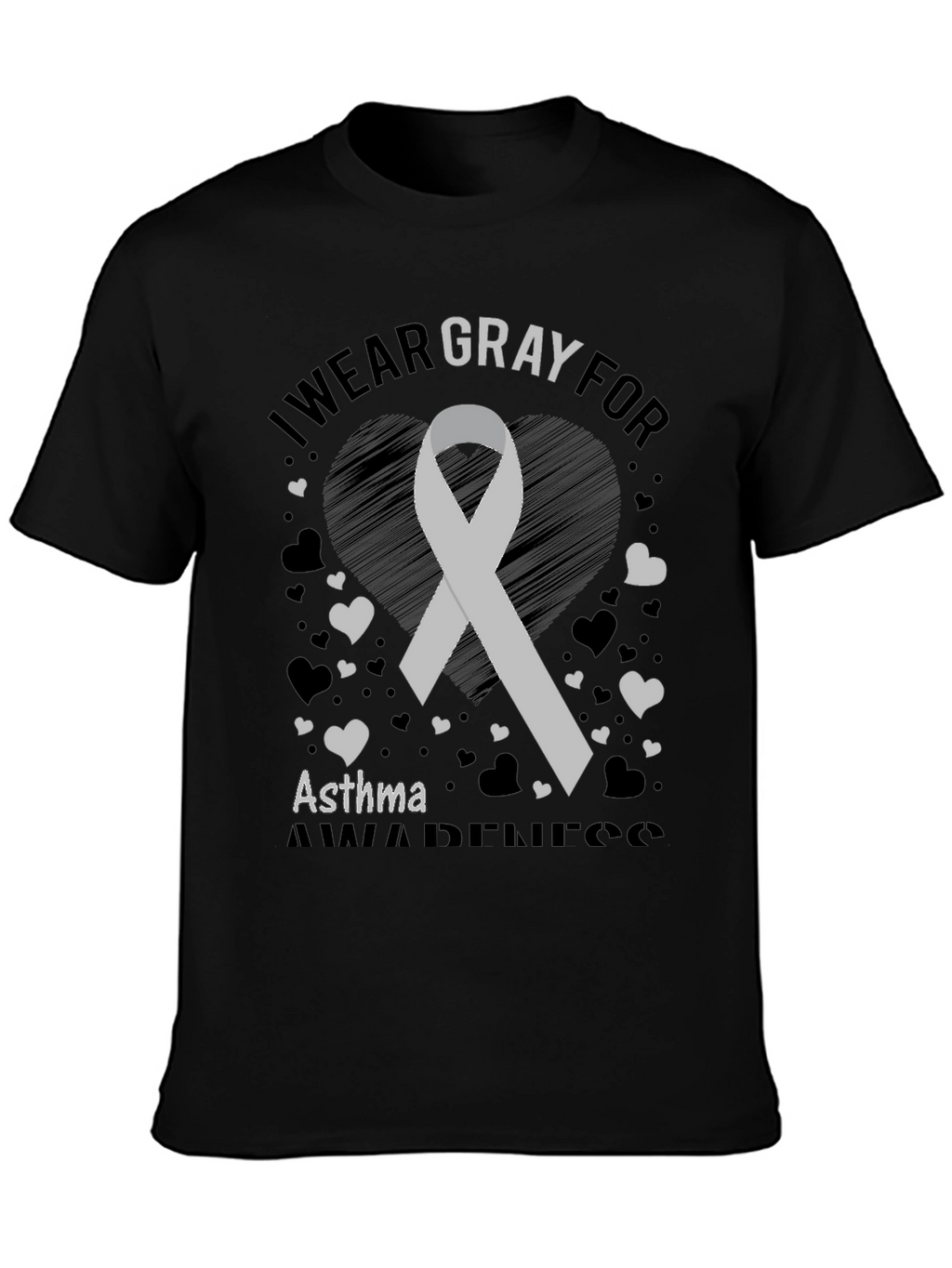 I Wear Gray For Asthma Awareness T-Shirt