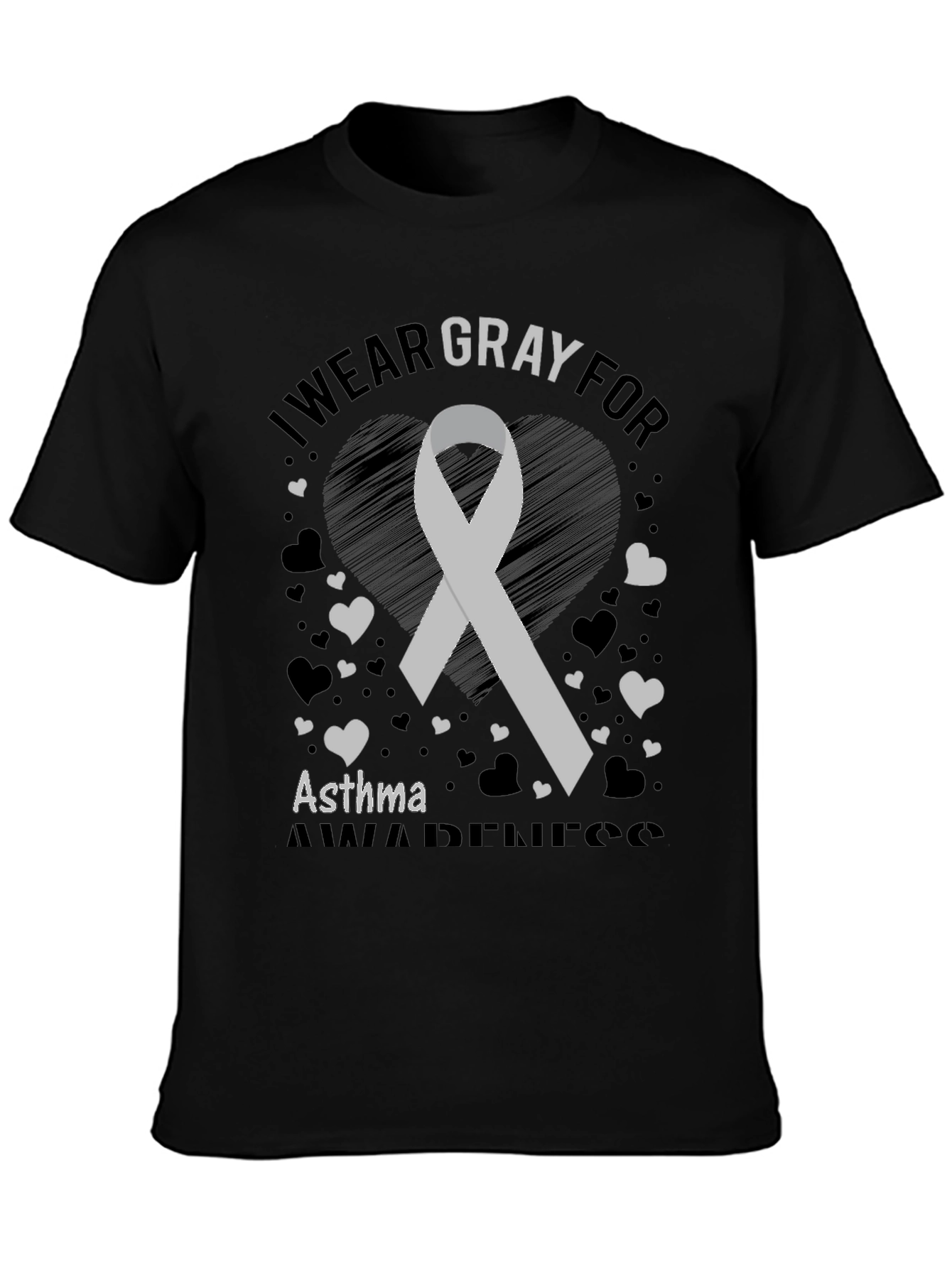 I Wear Gray For Asthma Awareness T-Shirt