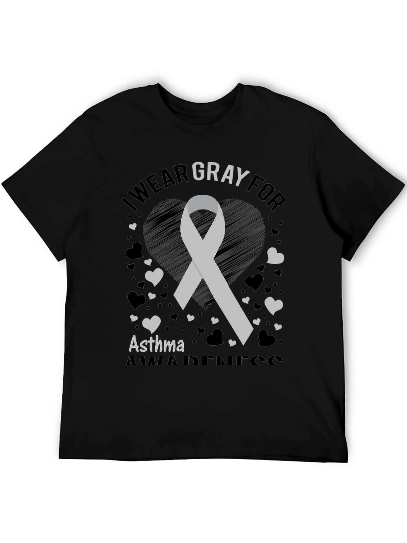I Wear Gray For Asthma Awareness T-Shirt
