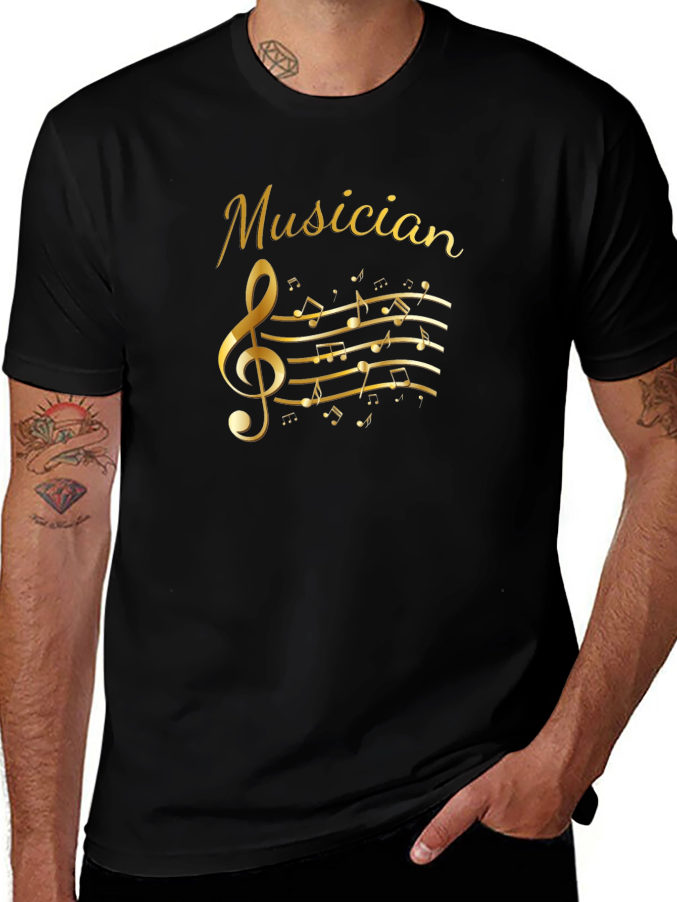 Musician Treble Clef Graphic T-Shirt