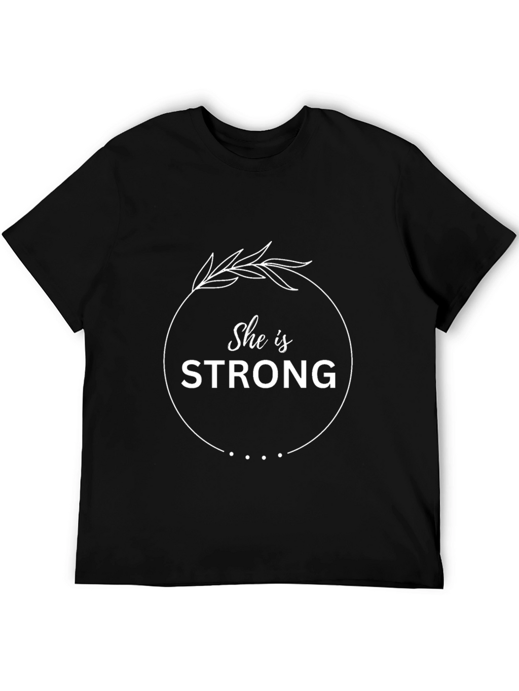 She Is Strong Graphic T-Shirt - Black