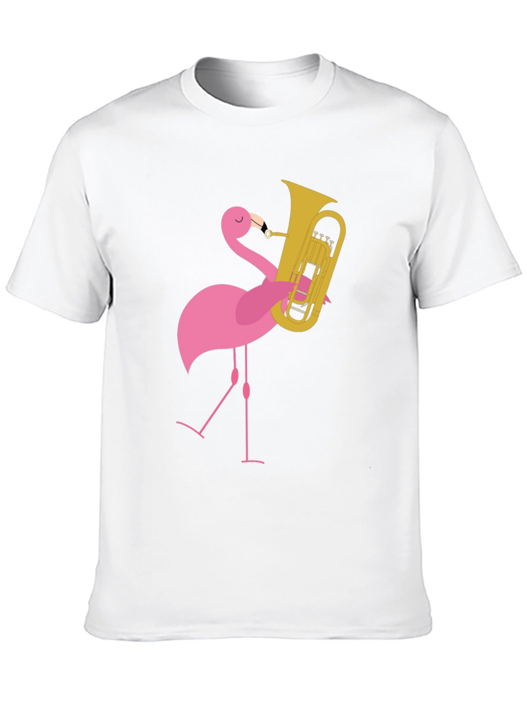Flamingo Tuba Player Graphic Tee - Black