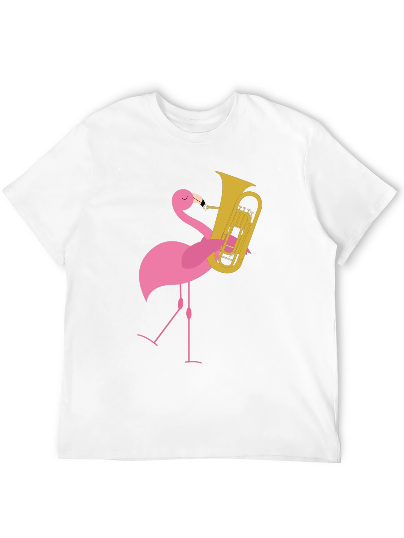 Flamingo Tuba Player Graphic Tee - Black
