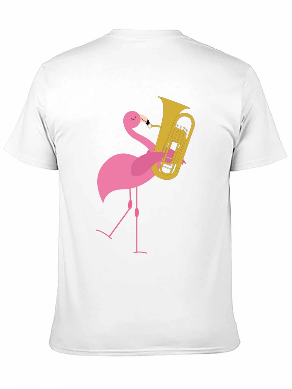 Flamingo Tuba Player Graphic Tee - Black